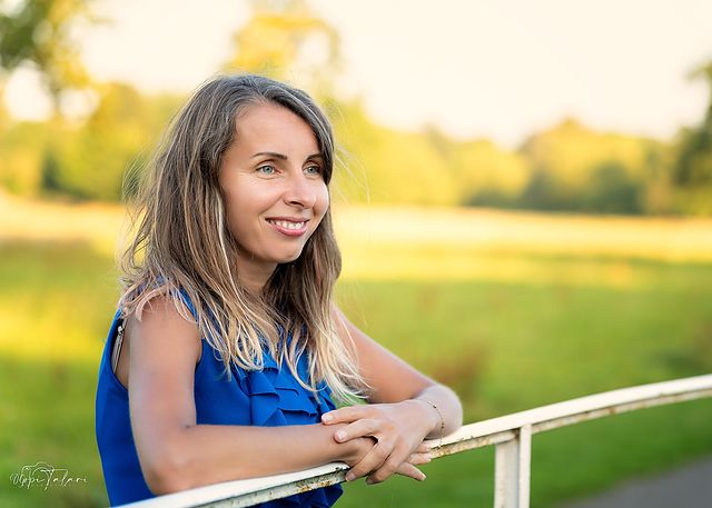 Portrait in golden evening light